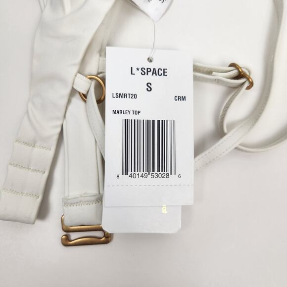 L*Space Marley Bikini Top in Cream Size Small Underwires Padded Cups NWT - Picture 3 of 4